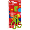 (12815) APLI TIJERAS PREESCOLAR AMBIDIESTROS 13CM ASIMÉTRICAS +3 AÑOS VERDE -BLISTER-