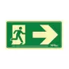 (6170-16H VE) ARCHIVO 2000 SEÑAL "SALIDA DE EMERGENCIA DERECHA" 160X320 PVC VERDE