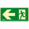 (6170-17H VE) ARCHIVO 2000 SEÑAL "SALIDA DE EMERGENCIA IZQUIERDA" 160X320 PVC VERDE