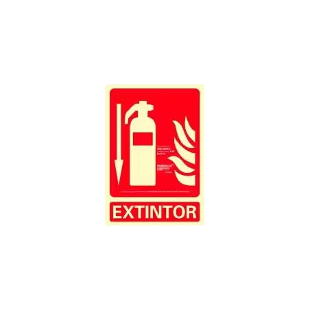 (6171-01H RJ) ARCHIVO 2000 SEÑAL "EXTINTOR" 210X300 PVC ROJO