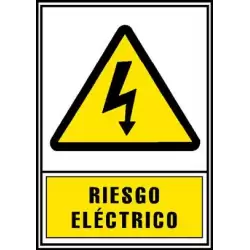 (6172-03 AM) ARCHIVO 2000 SEÑAL "RIESGO ELÉCTRICO" 210X297 PVC AMARILLO