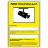 (6172-09 AM) ARCHIVO 2000 SEÑAL "CÁMARAS DE VIGILANCIA EN GRABACIÓN LAS 24 HORAS" 210X297 PVC AMARILLO
