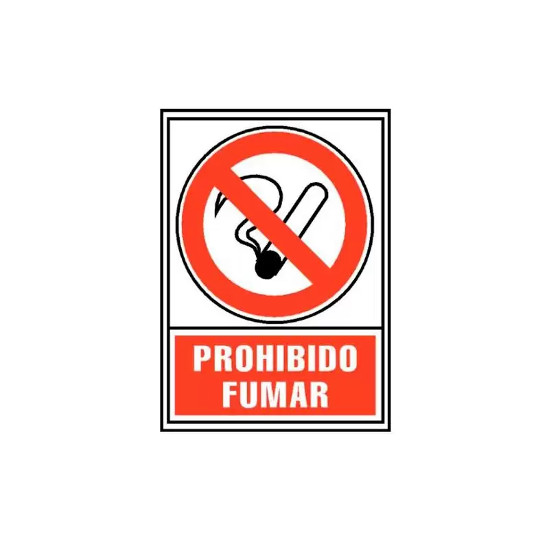 (6174-02 RJ) ARCHIVO 2000 SEÑAL "PROHIBIDO FUMAR" 210X297MM PP 700 MICRAS BLANCO/ROJO