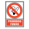 (6174-02 RJ) ARCHIVO 2000 SEÑAL "PROHIBIDO FUMAR" 210X297MM PP 700 MICRAS BLANCO/ROJO