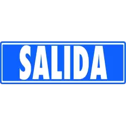 (6177-07 GS) ARCHIVO 2000 SEÑAL "SALIDA (SIN INDICADOR)" 175X65 PVC GRIS