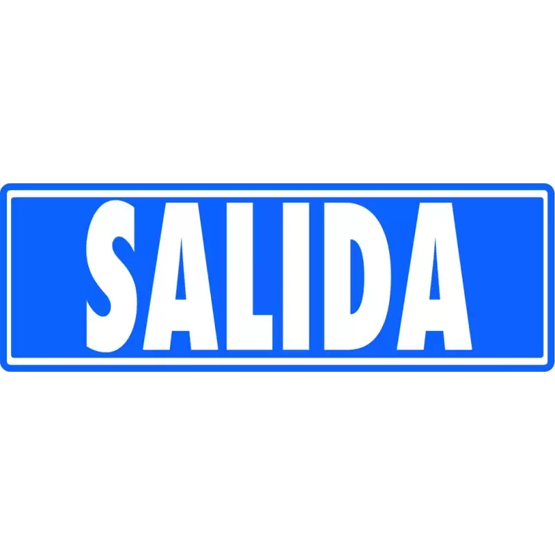 (6177-07 GS) ARCHIVO 2000 SEÑAL "SALIDA (SIN INDICADOR)" 175X65 PVC GRIS