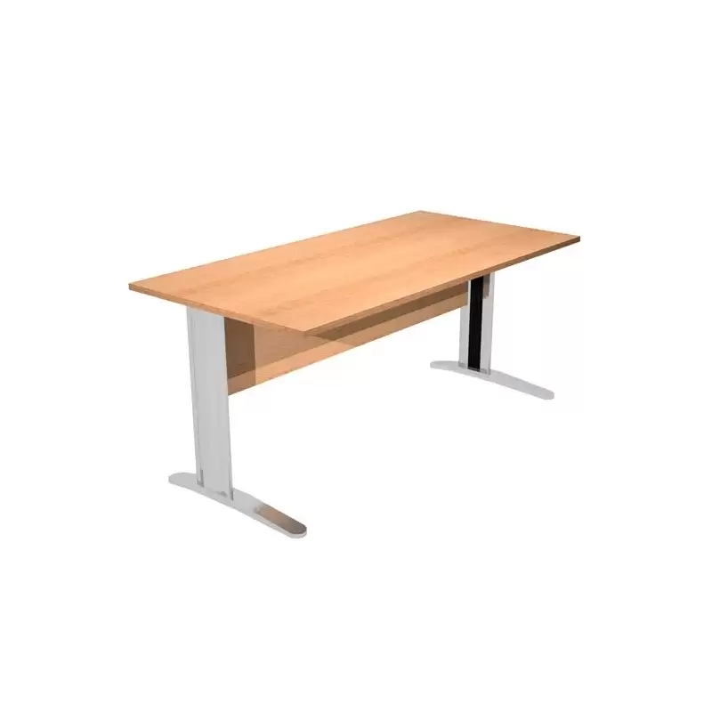 (002-6+30511) ARTEXPORT MESA ESCRITORIO PRESTO 140 CON PATAS DE METAL TABLERO 22MM HAYA
