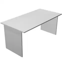 (003-9+60111-9) ARTEXPORT MESA ESCRITORIO PRESTO 160 CON PATAS PANEL LATERALES TABLERO DE 22MM GRIS