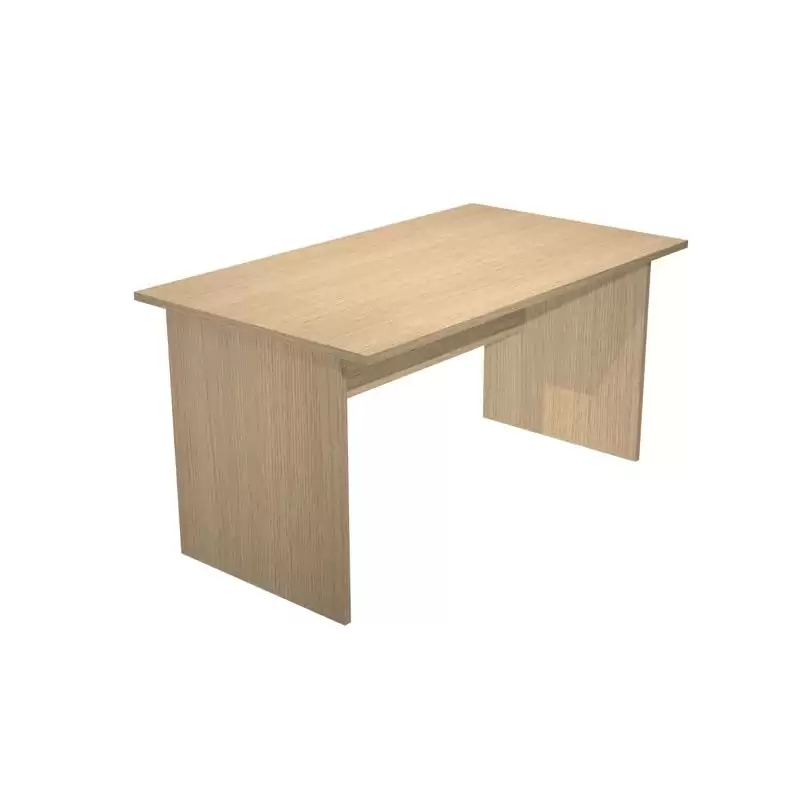 (003-C+60111-C) ARTEXPORT MESA ESCRITORIO PRESTO 160 CON PATAS PANEL LATERALES TABLERO DE 22MM ROBLE