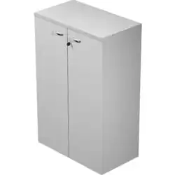 (035PM-9) ARTEXPORT ARMARIO MEDIO PRESTO CON PUERTAS 2 ESTANTES 22MM REGULABLES CON TRASERA GRIS