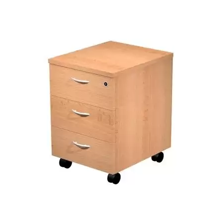 (60021-6/334234) ARTEXPORT CAJONERA PRESTO 3 CAJONES C/RUEDAS GUÍAS METÁLICAS CERRADURA HAYA -DESMONTADO-