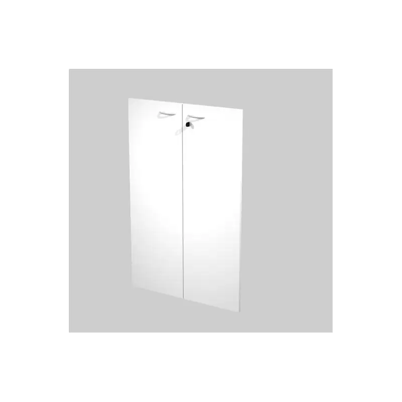 (60069M-3) ARTEXPORT PAREJA DE PUERTAS PARA ESTANTERÍA MEDIA PRESTO 18MM CON CERRADURA BLANCO