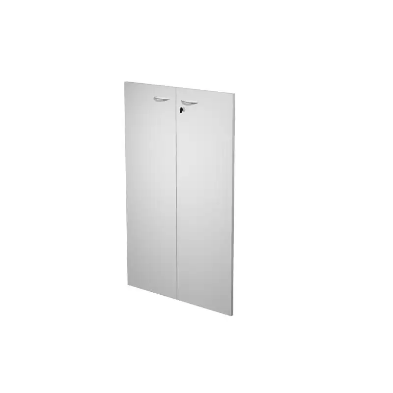 (60069M-9) ARTEXPORT PAREJA DE PUERTAS PARA ESTANTERÍA MEDIA PRESTO 18MM CON CERRADURA GRIS