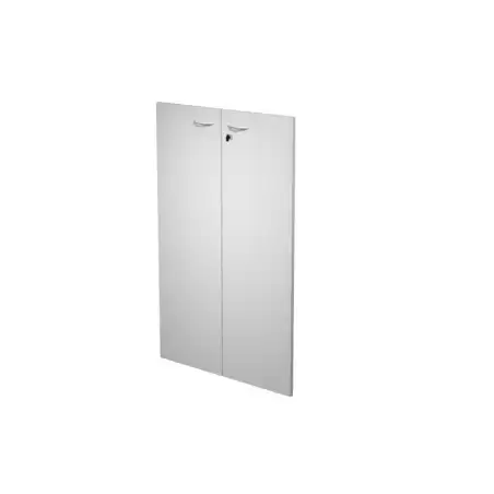 (60069M-9) ARTEXPORT PAREJA DE PUERTAS PARA ESTANTERÍA MEDIA PRESTO 18MM CON CERRADURA GRIS
