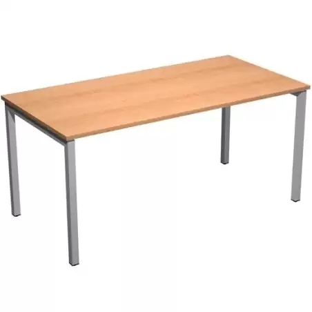 (66003-6+86711N+86308) ARTEXPORT MESA ESCRITORIO VENERE 160 CON 4 PATAS DE METAL 40X40MM TABLERO 22MM HAYA