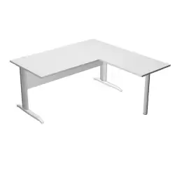 (ML003M-BL) ARTEXPORT MESA ESCRITORIO PRESTO CON PATAS METAL 160 + ALA LATERAL 79X60 BLANCO