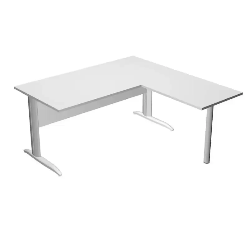 (ML003M-BL) ARTEXPORT MESA ESCRITORIO PRESTO CON PATAS METAL 160 + ALA LATERAL 79X60 BLANCO