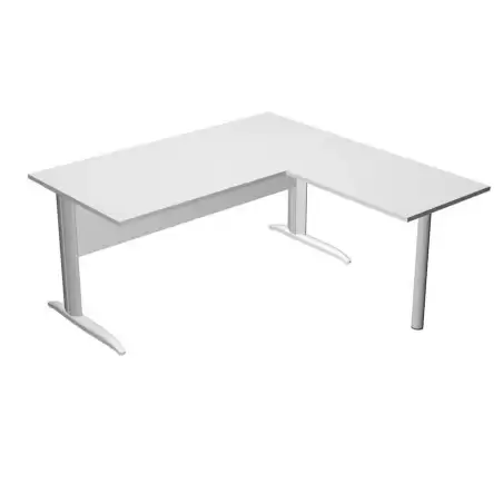 (ML003M-BL) ARTEXPORT MESA ESCRITORIO PRESTO CON PATAS METAL 160 + ALA LATERAL 79X60 BLANCO