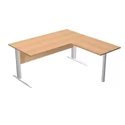 (ML003M-HA) ARTEXPORT MESA ESCRITORIO PRESTO CON PATAS METAL 160 + ALA LATERAL 79X60 HAYA