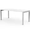(@67002+87711Nx2-AN+8) ARTEXPORT MESA ESCRITORIO 140 VENERE 60 CON 4 PATAS DE METAL 40X40MM TABLERO DE 22MM BLANCO