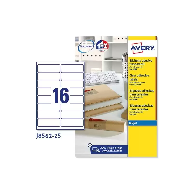 (J8562-25) AVERY ETIQUETAS ADHESIVAS PARA SOBRES 99