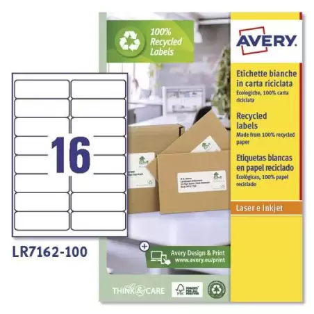 (LR7162-100) AVERY ETIQUETAS ADHESIVAS PARA ENVÍOS 99