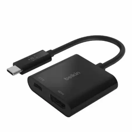 (AVC002BTBK) BELKIN CABLE ADAPTADOR USB-C  A HDMI + CARGA 60W NEGRO