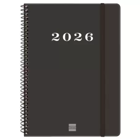 (743506026) FINOCAM AGENDA ESPIRAL MY E10-155X212MM SVH TAPA DURA NEGRO 2026