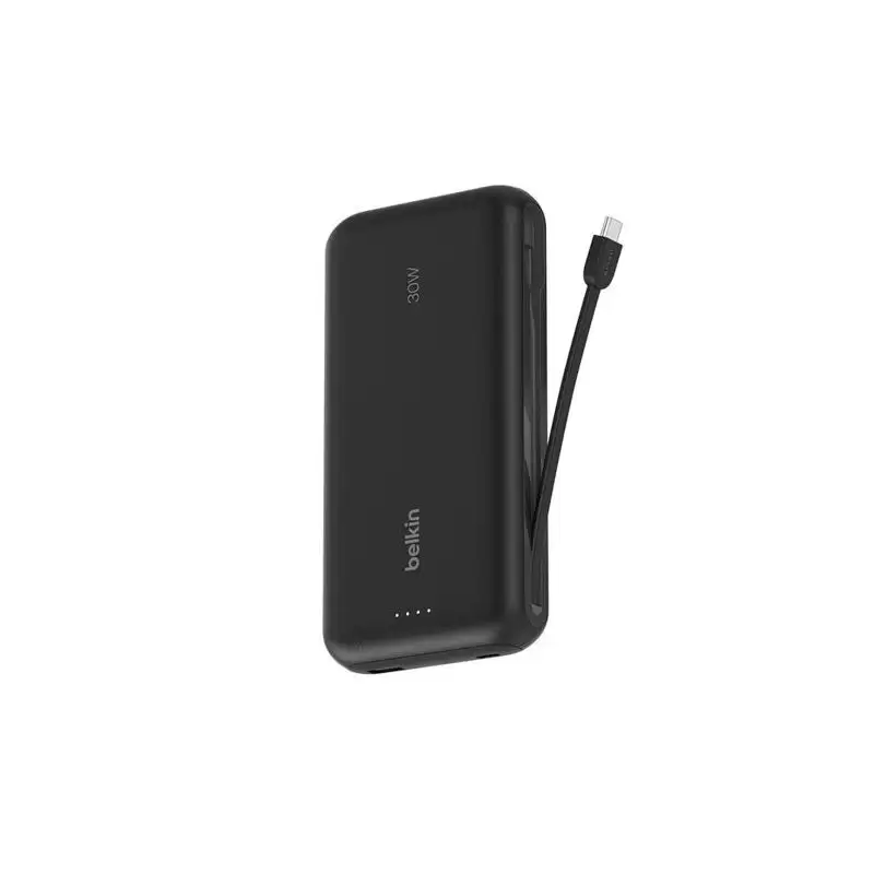 (BPB024HQBK) BELKIN CARGADOR POWER BANK 20K MAH 1 USB-A Y 1 USB-C C/ CABLE INTEGRADO USB-C NEGRO