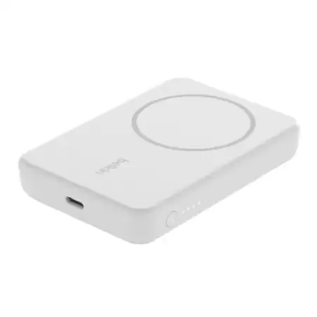 (BPD004BTWH) BELKIN CARGADOR INALAMBRICO POWER BANK 5K MAH 1XUSB-C BLANCO