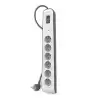(BSV603VF2M-V2) BELKIN REGLETA DE PROTECCION CONTRA SOBRETENSIONES CON 6 TOMAS BOTÓN DE APAGADO Y ENCENDIDO 2 METROS BLANCO/GRIS