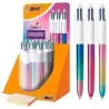 (511031) BIC BOLÍGRAFO 4 COLORES GRADIENT CUERPO BLANCO/MULTICOLOR SURTIDOS EXPOSITOR 30 UD