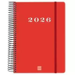 (743523026) FINOCAM AGENDA ESPIRAL MY E10-155X212MM 1DP TAPA DURA ROJO 2026