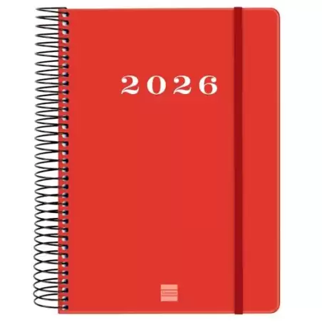 (743523026) FINOCAM AGENDA ESPIRAL MY E10-155X212MM 1DP TAPA DURA ROJO 2026