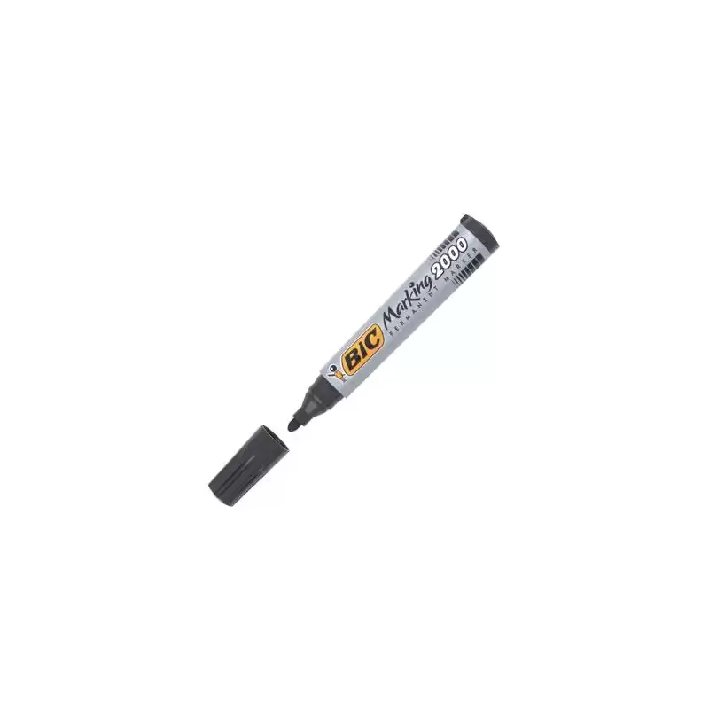 (8209153) BIC MARCADOR PERMANENTE MARKING 2000 PUNTA REDONDA NEGRO CAJA 12 UD