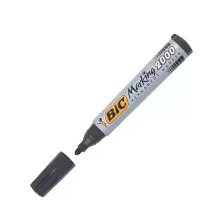(8209153) BIC MARCADOR PERMANENTE MARKING 2000 PUNTA REDONDA NEGRO CAJA 12 UD
