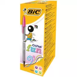 (895793) BIC BOLÍGRAFO CRISTAL FUN FASHION COLORES CAJA 20 UD