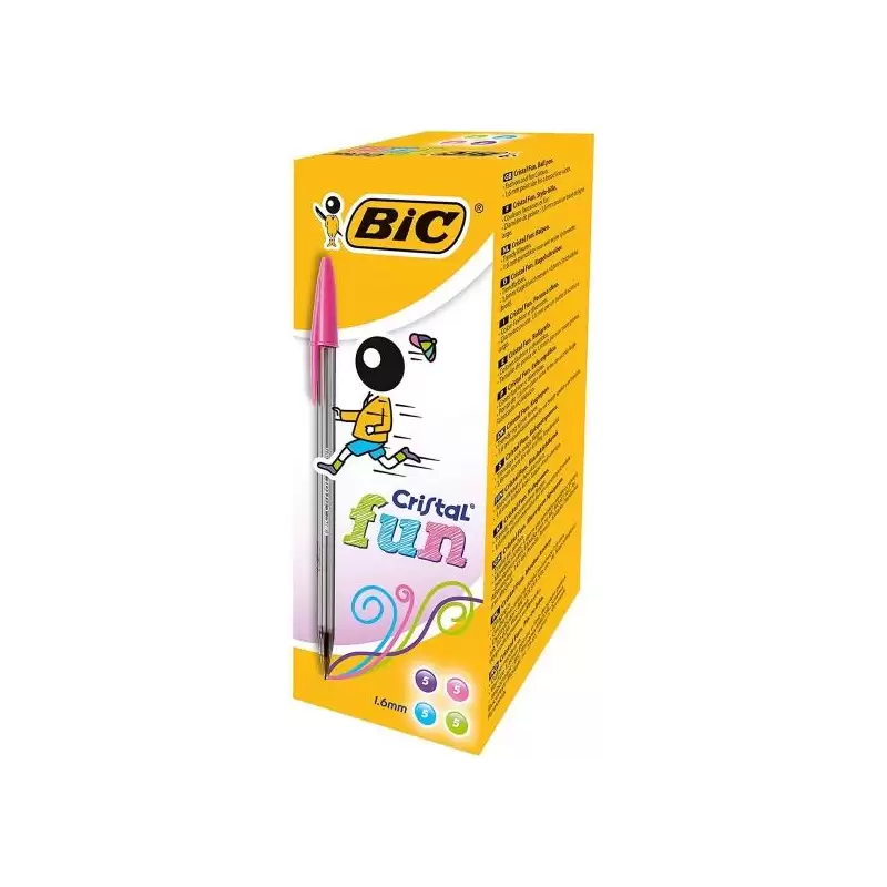 (895793) BIC BOLÍGRAFO CRISTAL FUN FASHION COLORES CAJA 20 UD
