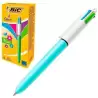 (982870) BIC BOLÍGRAFO 4 COLORES FUN PASTEL CUERPO BLANCO/AZUL CAJA 12 UD