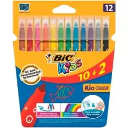 (9202942) BIC ROTULADORES BIC KIDS COLOREUR 10+2 PUNTA MEDIA SURTIDOS