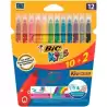 (9202942) BIC ROTULADORES BIC KIDS COLOREUR 10+2 PUNTA MEDIA SURTIDOS