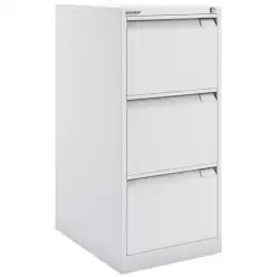(1633A-BA5) BISLEY ARCHIVADOR METÁLICO BS1633 PREMIUM 3 CAJONES FOLIO CARPETAS COLGANTES MULTIFORMATO FONDO 62CM BLANCO