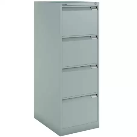 (1643A-AV7) BISLEY ARCHIVADOR METÁLICO BS1643 PREMIUM 4 CAJONES FOLIO CARPETAS COLGANTES MULTIFORMATO FONDO 62CM GRIS