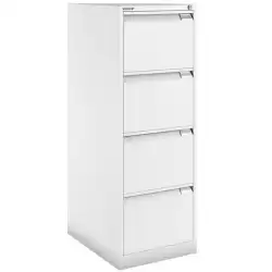 (1643A-BA5) BISLEY ARCHIVADOR METÁLICO BS1643 PREMIUM 4 CAJONES FOLIO CARPETAS COLGANTES MULTIFORMATO FONDO 62CM BLANCO
