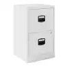 (PFA2-BA5) BISLEY CAJONERA METÁLICA PF 2 CAJONES ARCHIVO FIJA FONDO 40CM BLANCO