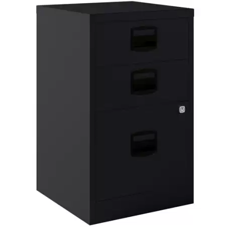 (PFA3-AV1) BISLEY ARCHIVADOR METALICO 2 CAJONES PERSONALES + 1 CAJÓN ARCHIVO A4 FONDO 40CM ANTRACITA