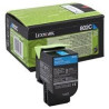 (80C20C0) LEXMARK 802C TONER RETORNABLE CIAN (1K)