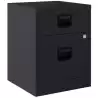 (PFAM1S1F-AV1) BISLEY CAJONERAS METALICAS 1 CAJÓN PERSONAL + 1 CAJÓN ARCHIVO A4 MÓVIL FONDO 40CM ANTRACITA ( MONTADO)