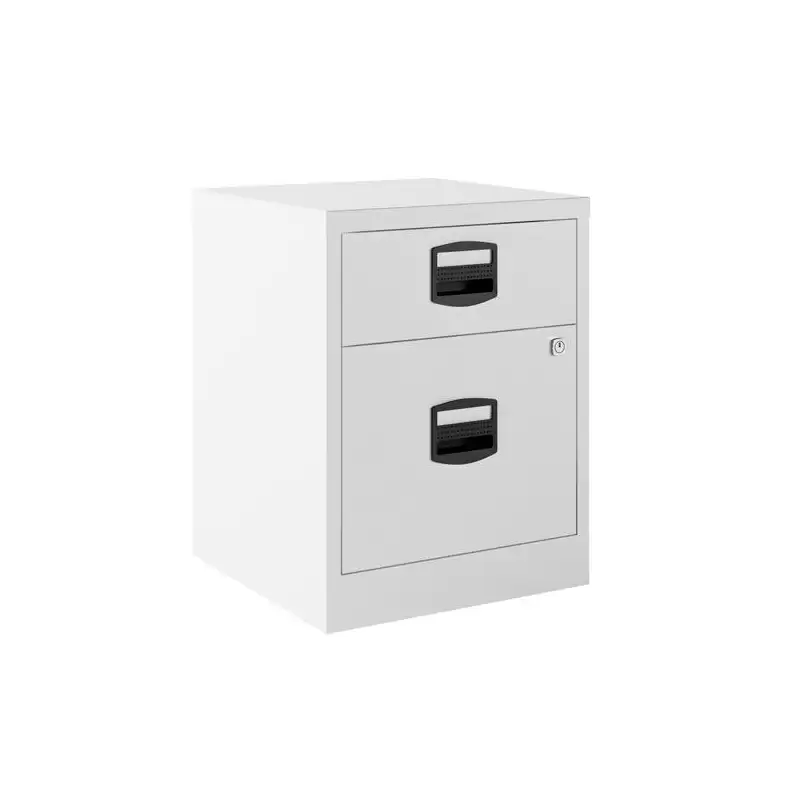 (PFAM1S1F-BA5) BISLEY CAJONERA METÁLICA PF 1 CAJÓN PERSONAL + 1 CAJÓN ARCHIVO MÓVIL FONDO 40CM BLANCO ( MONTADO)
