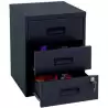 (PFAM3S-AV1) BISLEY CAJONERA METÁLICA 3 CAJONES 40X51X40 CM (ANCHO X ALTO X FONDO) CON RUEDAS ANTRACITA (MONTADO)